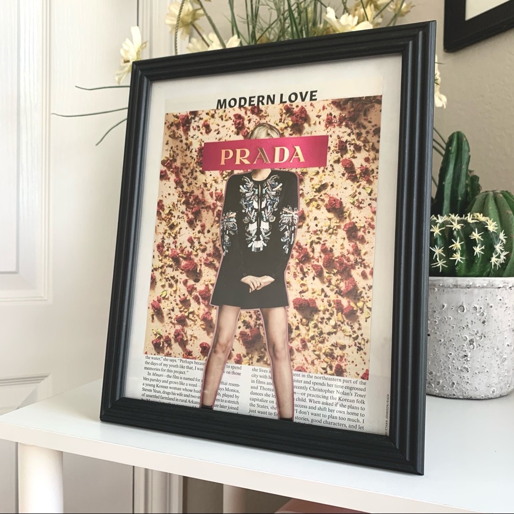 Modern Love Collage Romantic Editorial Portrait Wall Art Print
